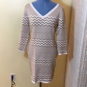 NWOT Chevron pattern sweater dress!